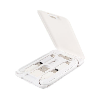 Portable Data Cable Business Card Holder Multi-function Charging Cable Mobile Phone Bracket Six-in-one