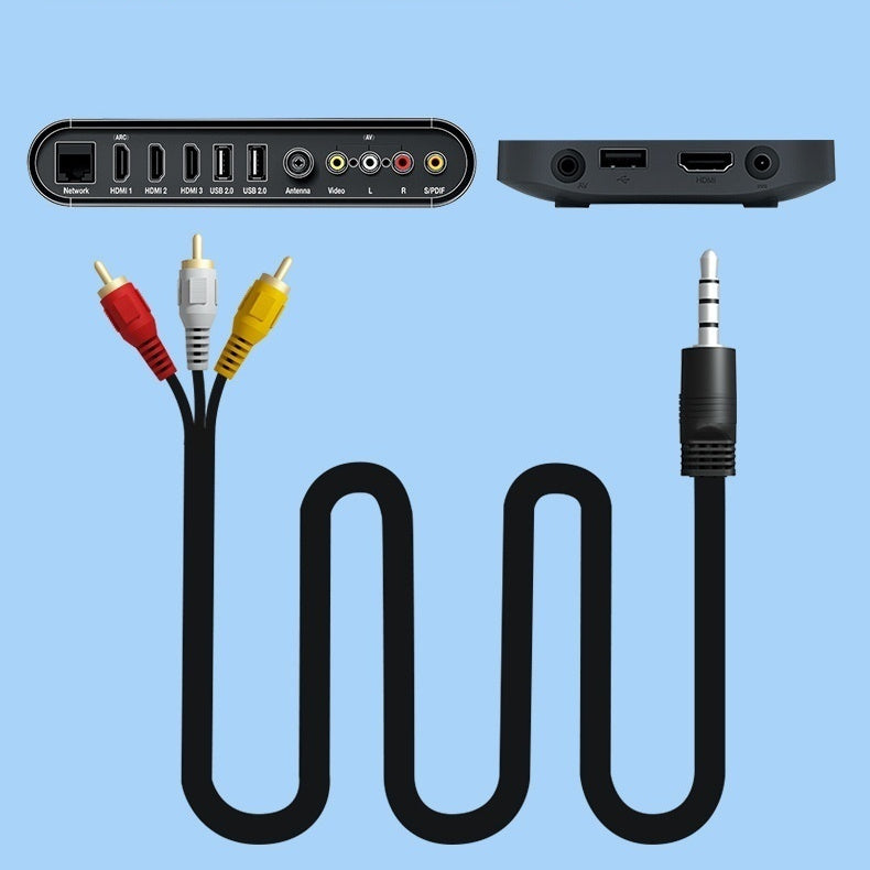 TV Set-top Box Cable Speakers One Minute Three Audio Cable Lotus Head Video Cable