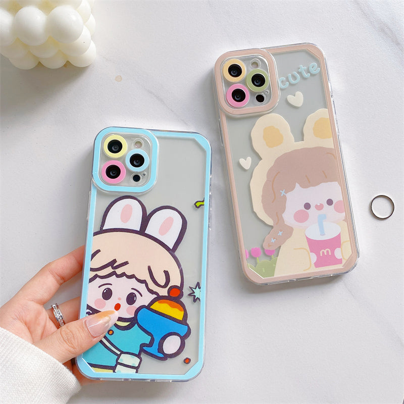 Love Brown Bear Is Suitable For Transparent Soft Shell