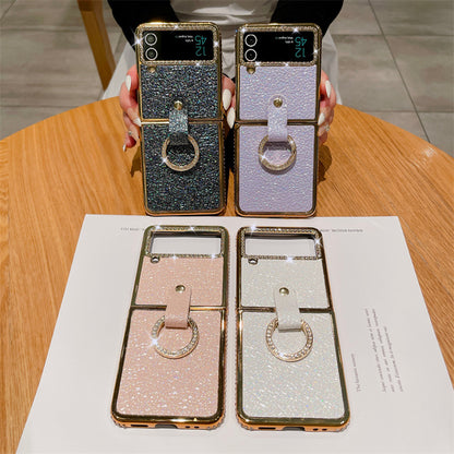 Suitable For Phone Case Ring Buckle Protective Case With Diamond Stone Pattern Inlay