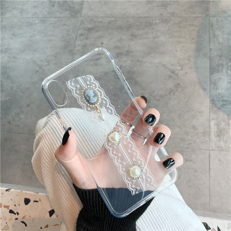 Vintage lace girl phone case