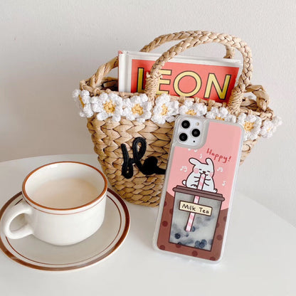 Milk tea liquid mobile phone case