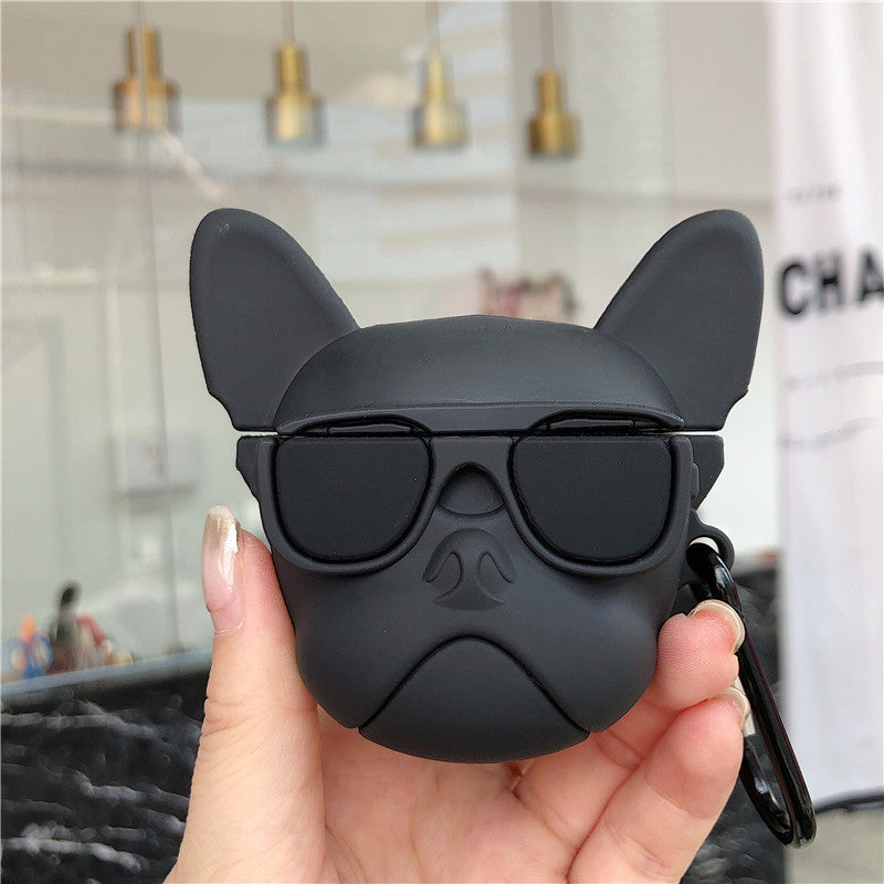 Cute Sunglasses Fighting Puppy Dog Protective Cover Bluetooth Headset