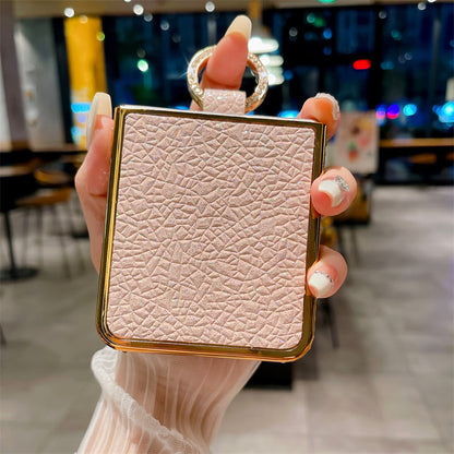 Suitable For Phone Case Ring Buckle Protective Case With Diamond Stone Pattern Inlay