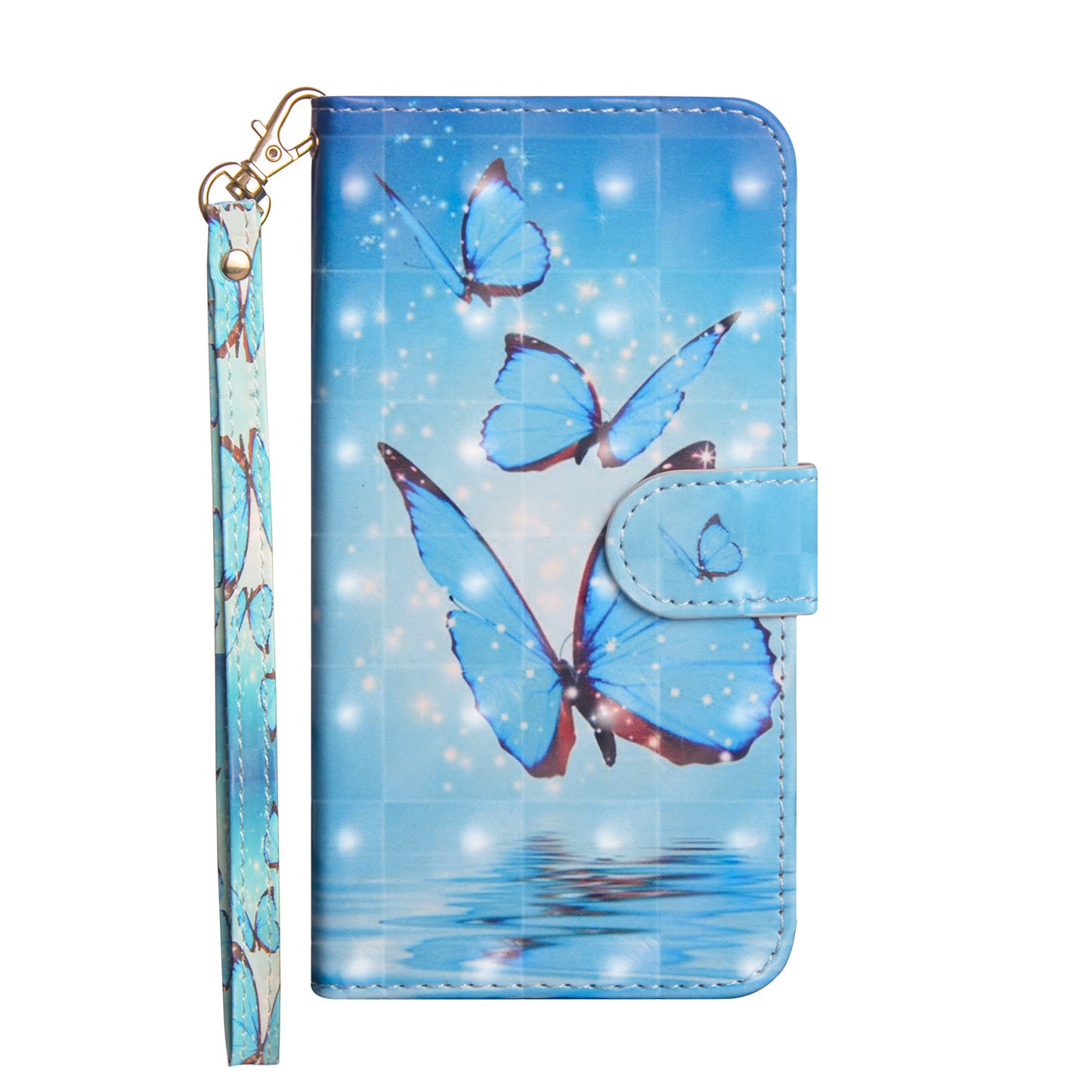 Card Flip Wallet Painted 3D Leather Phone Case