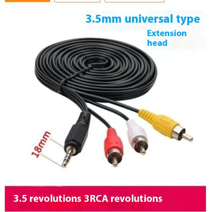 TV Set-top Box Cable Speakers One Minute Three Audio Cable Lotus Head Video Cable