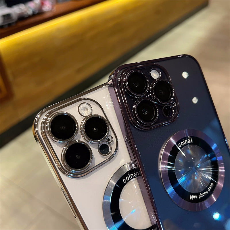 Magnifier Leakage Label Magnetic Suction Phone Case