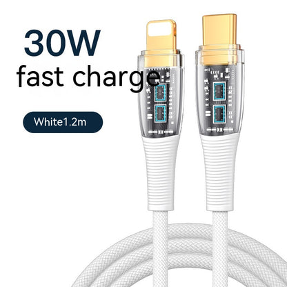 Low Temperature Fast Charging Transparent Data Cable