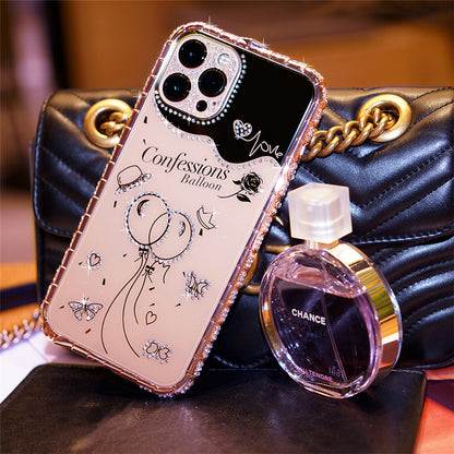 Mobile Phone Case With Diamond Metal Frame