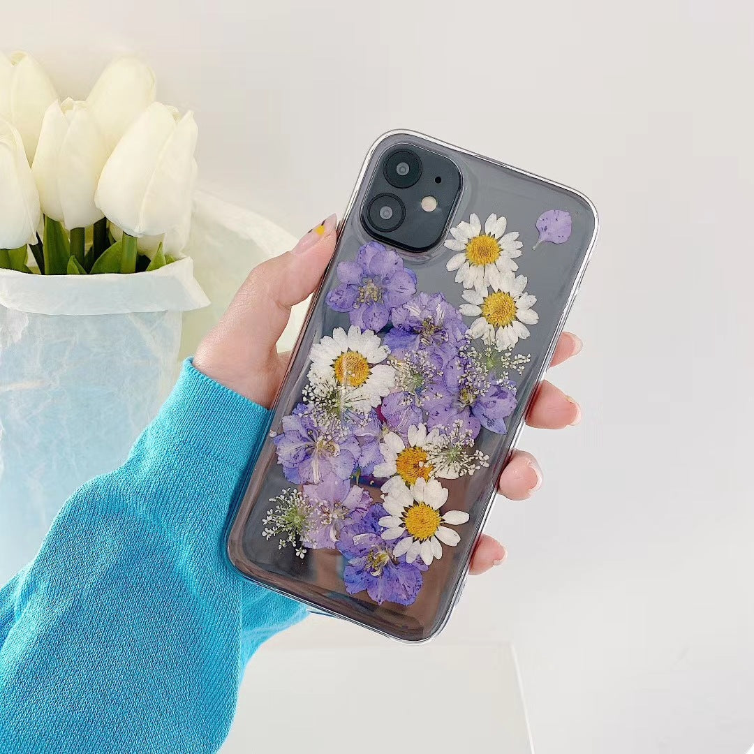 Dried Flower Epoxy Phone Case Protective Cover