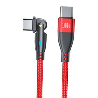 PD100W Line 180 Degree Rotating Type-c Applicable Notebook Elbow 5A Charging Cable
