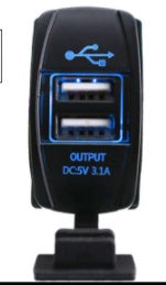 Car Modification Dual USB Car Charger, Ship Motorcycle Charger, Waterproof Mobile Phone Charger 12-24V Universal