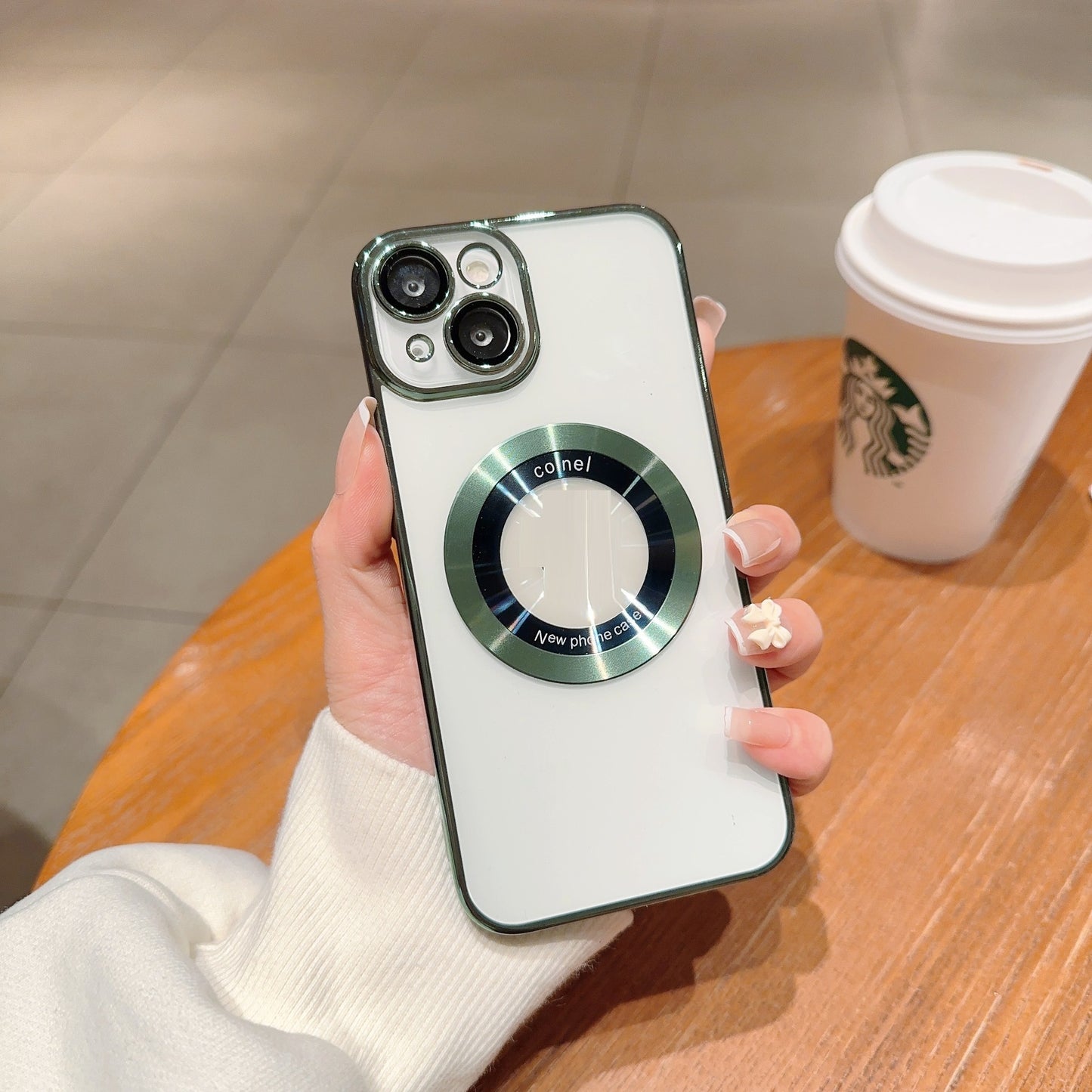 Magnifier Leakage Label Magnetic Suction Phone Case