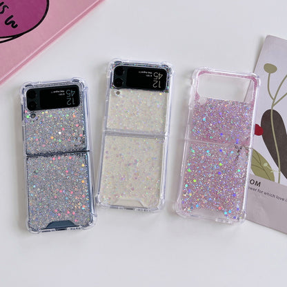 Foldable Sequin Solid Color Drop Proof All Inclusive Phone Case