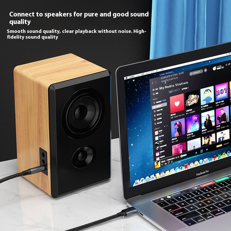 USB To 35mm Audio Cable Computer Connector