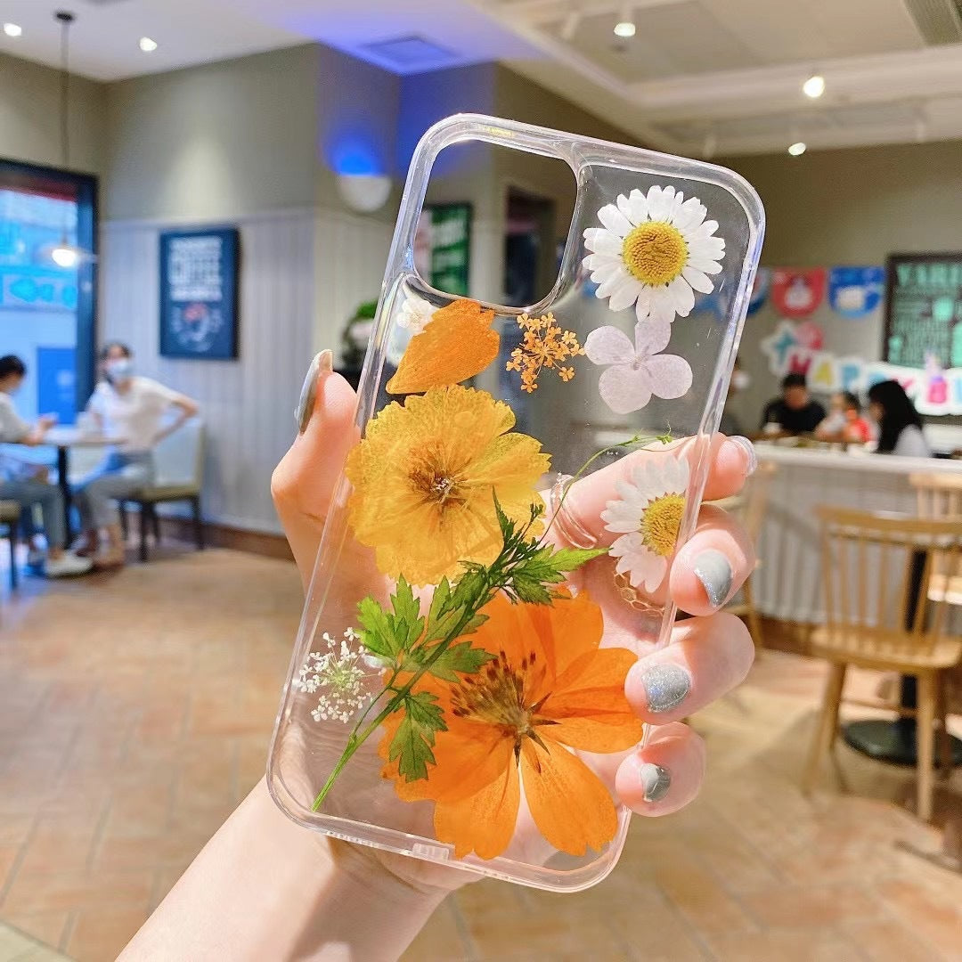 Epoxy Glitter Small Floral Phone Case