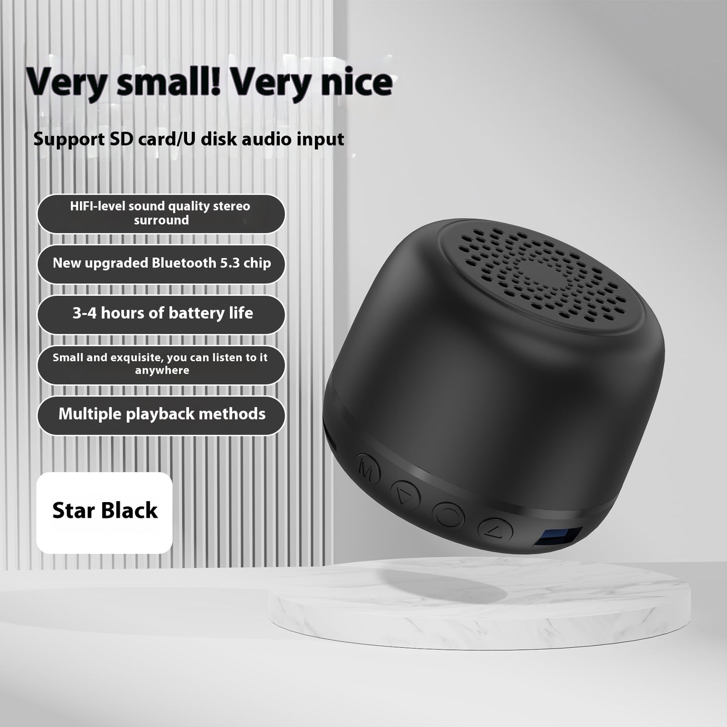 Macaron Mini Bluetooth USB Card Surround Mini Speaker