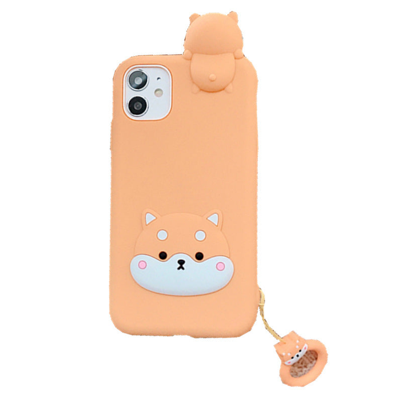 Compatible with Apple , Cartoon silicone protective sleeve