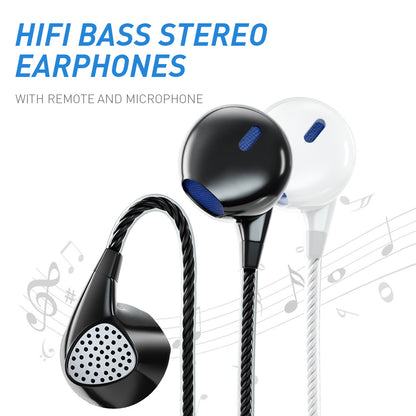 Sports Belt Wheat Color In-ear Headphones For Wire-controlled High Sound Quality