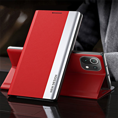 Magnetic Side Window Phone Case Plating With Stand