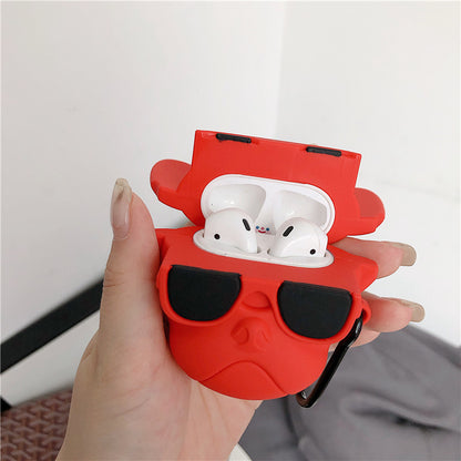 Cute Sunglasses Fighting Puppy Dog Protective Cover Bluetooth Headset