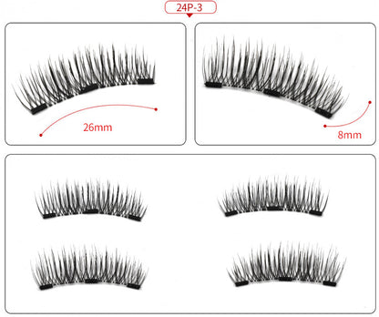 Double magnetic 8-piece magnetic false eyelash set