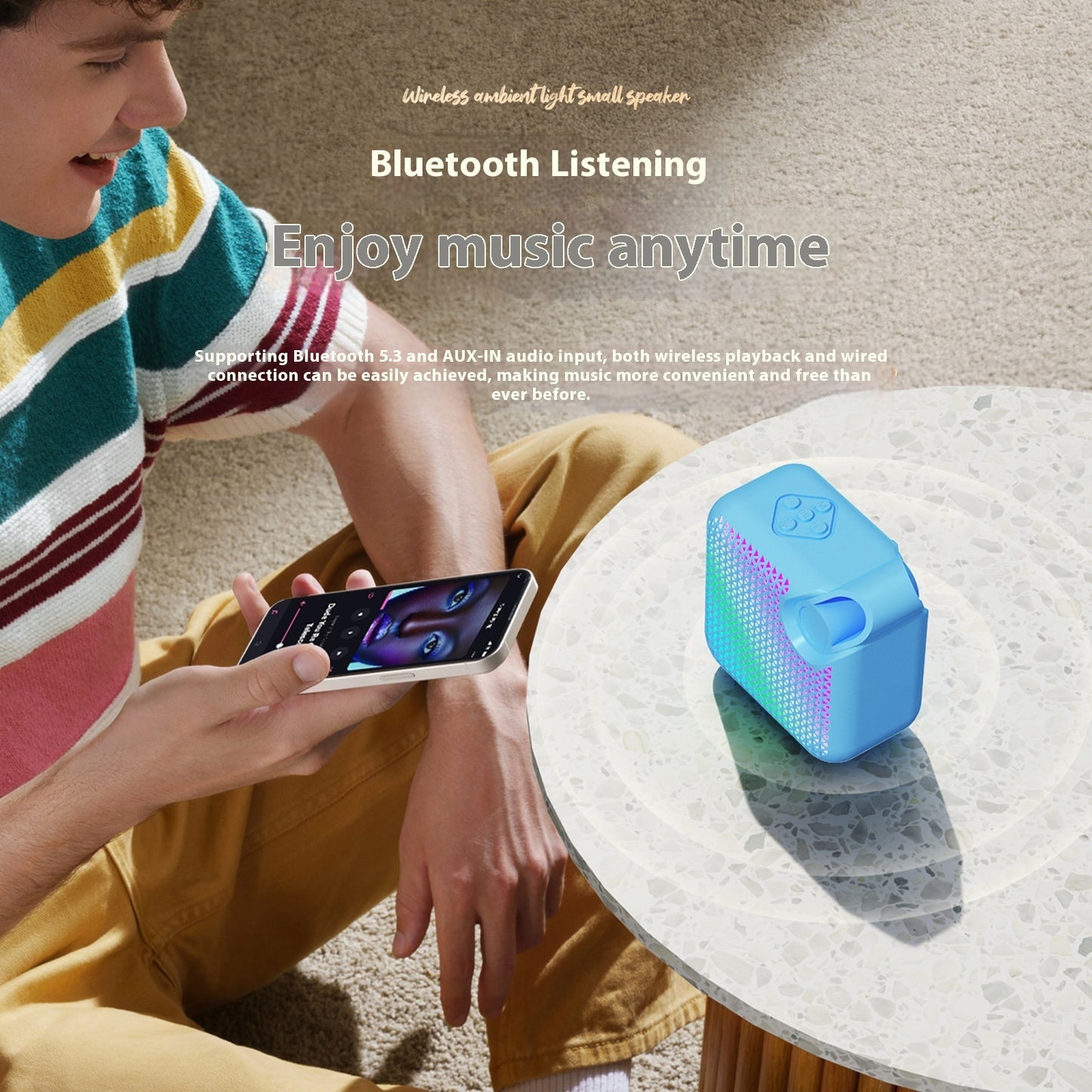 Bass Convenient Wireless Bluetooth Speaker Desktop Audio