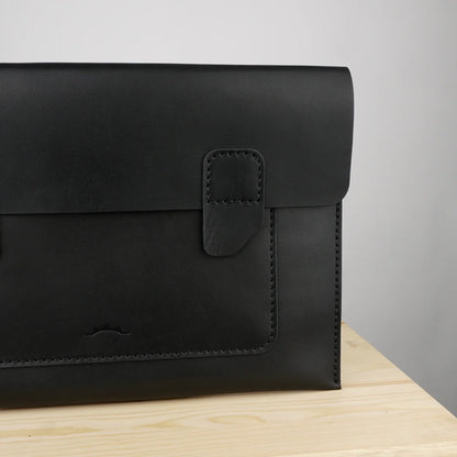 Folder Document Case –Black Genuine Calf Leather