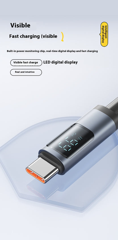 Fast Charge Data Cable Suitable For Charging Digital Display Data Line Type-c Charging Cable