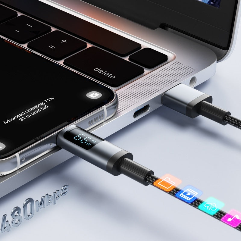 Fast Charge Data Cable Suitable For Charging Digital Display Data Line Type-c Charging Cable