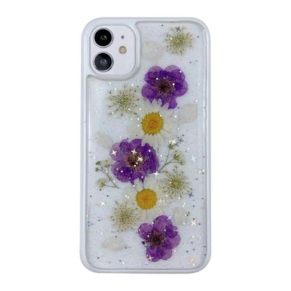 Epoxy Glitter Small Floral Phone Case