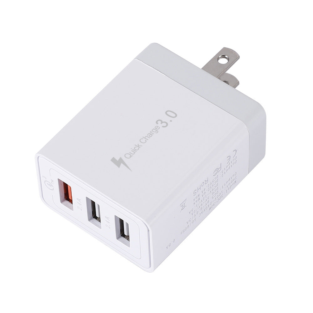 Simple And Fast Charging Mobile Phone 3USB Charger