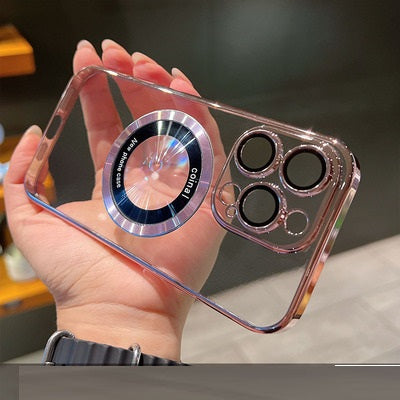 Magnifier Leakage Label Magnetic Suction Phone Case