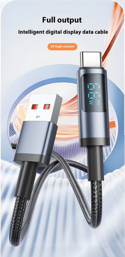 Fast Charge Data Cable Suitable For Charging Digital Display Data Line Type-c Charging Cable