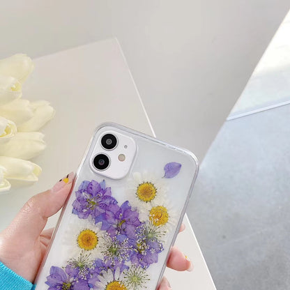 Dried Flower Epoxy Phone Case Protective Cover