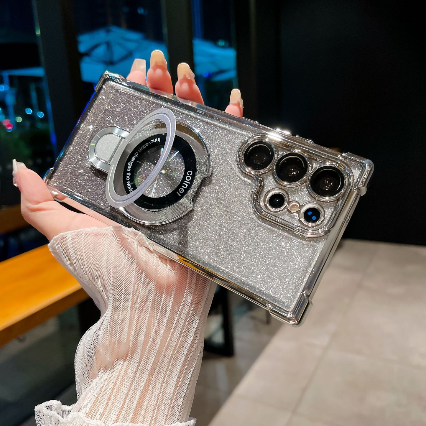 Electroplating Four-corner Airbag Drop-resistant Phone Case