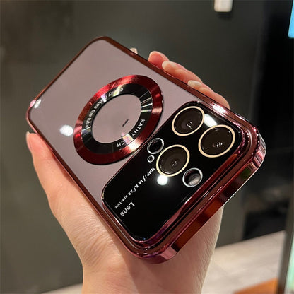 Without Magnetic Suction Applicable To Phone Case Large Window Electroplating Transparent