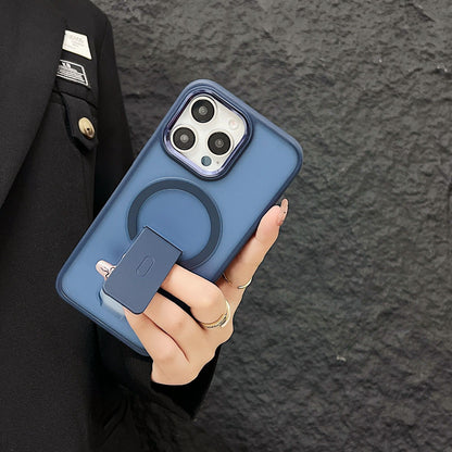 Metal Lens Skin-sensitive Magnetic Suction Invisible Bracket Protective Cover Phone Case