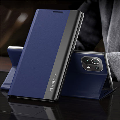 Magnetic Side Window Phone Case Plating With Stand