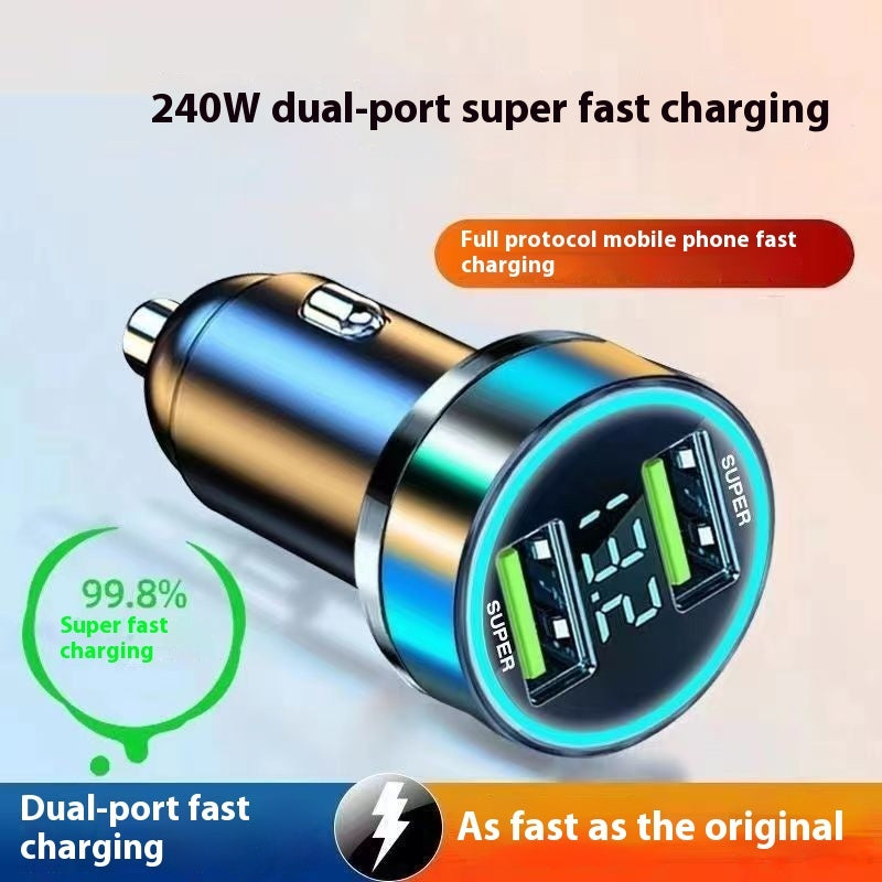 Qc30 Car Charger 66W Super Fast Charge Digital Display Car Charger