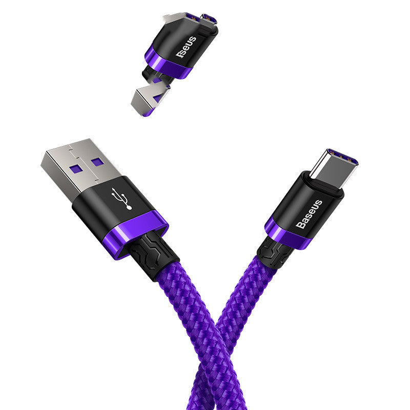 Purple Gold Red Flash Charging Data Cable