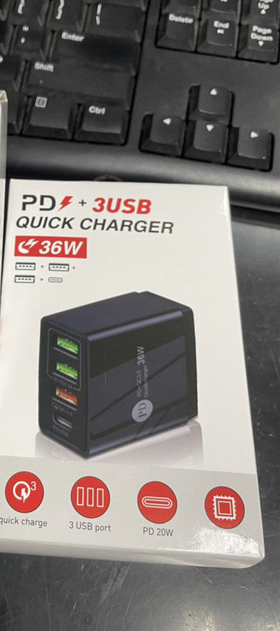 Fast Charge ChQuick Charge Charging Head Smart Qc3.0 Charger Multi-Portrger
