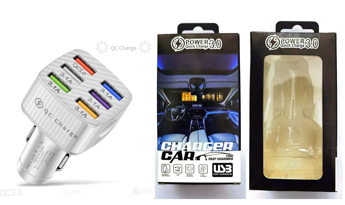 Square Car Charger 5V9V12V Smart