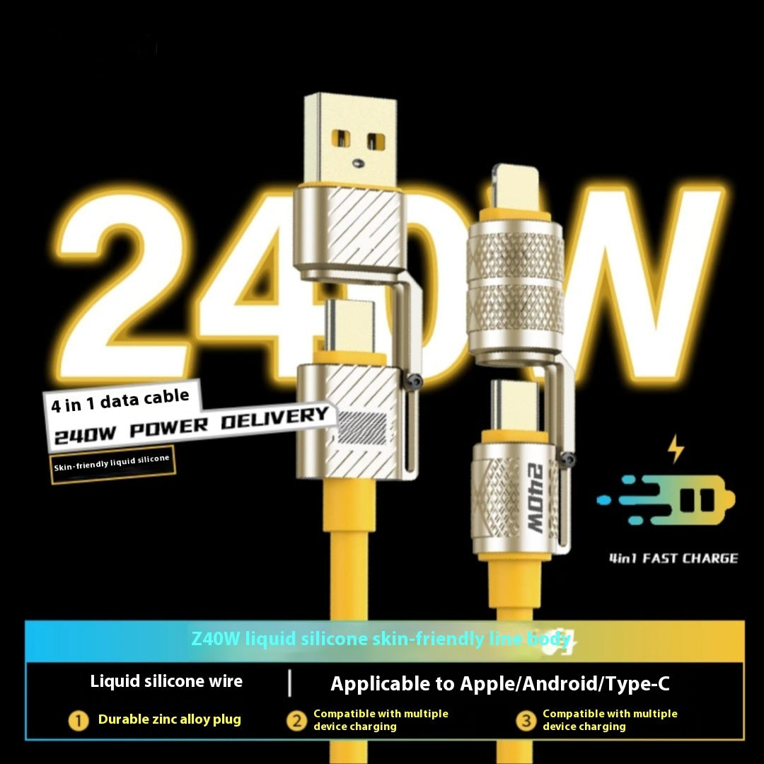 Suitable For New 240W Four-in-one Data Cable PD Fast Charge