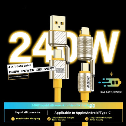 Suitable For New 240W Four-in-one Data Cable PD Fast Charge
