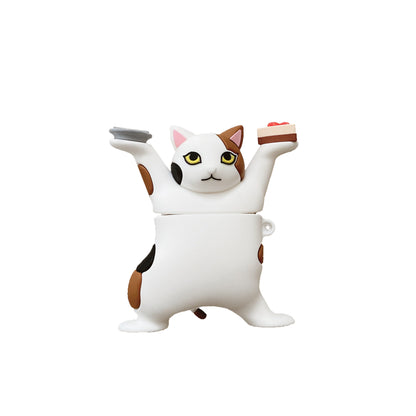 Funny Enchanting Cat Bluetooth Wireless Headphones Creative Silicone Case