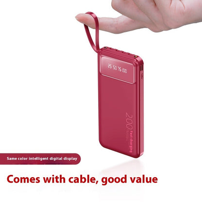 Power Bank With Cable Fast Charge Mini Shared Power Bank