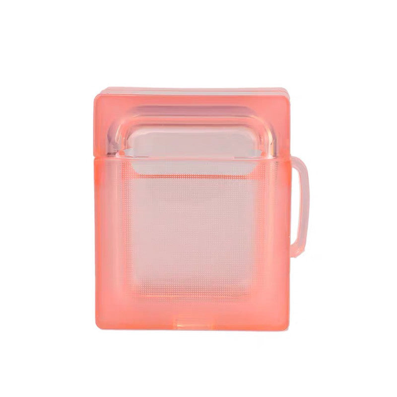 Square Transparent Bluetooth Earphone Case Cover