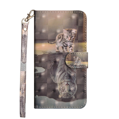 Card Flip Wallet Painted 3D Leather Phone Case