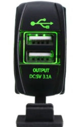 Car Modification Dual USB Car Charger, Ship Motorcycle Charger, Waterproof Mobile Phone Charger 12-24V Universal
